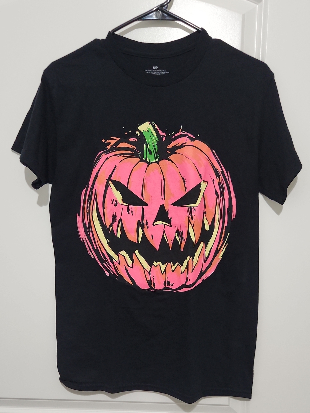 Black Tee w/ Pumpkin Graphic